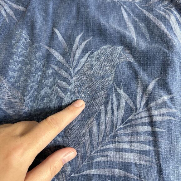 Boca Classics Mens Shirt Island Wear Silk Hawaiian Short Sleeve Blue Leafy XXXL - Picture 14 of 14